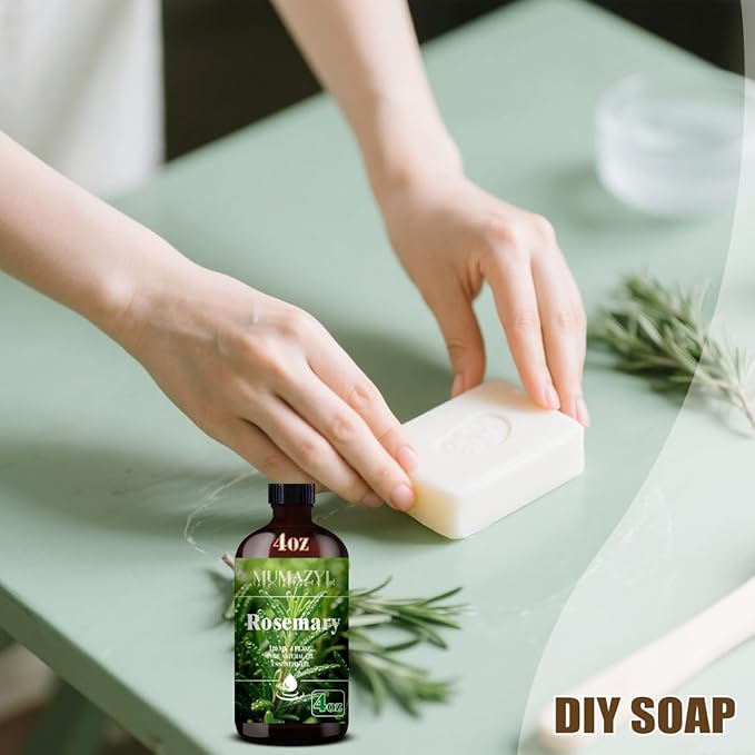 Rosemary Essential Oil, Rosemary Oil 4 Fl Oz 120ML for Diffuser Humidifier Yoga Cleaning DIY Candle Soap Making Essential Oils