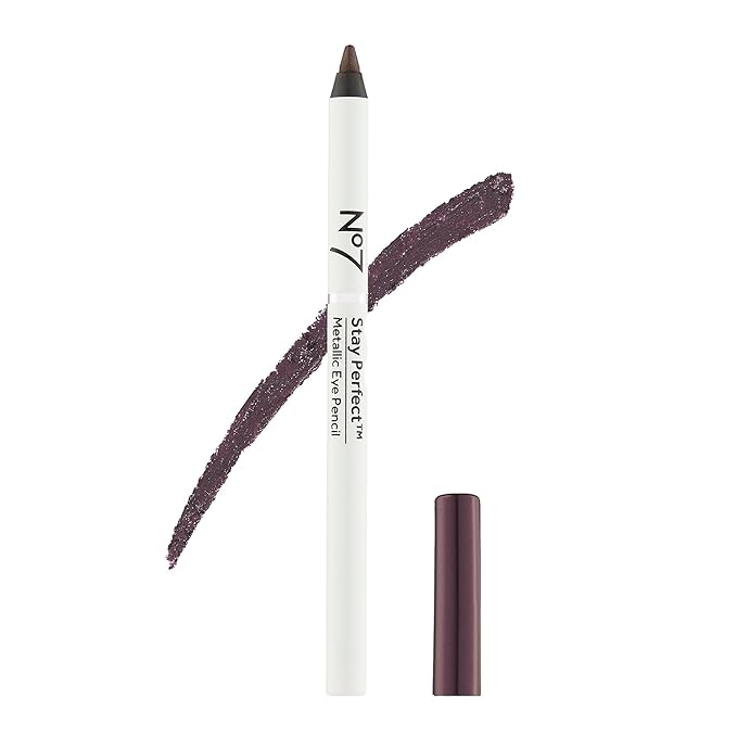 No7 Stay Perfect Amazing Eye Pencil - Purple - Precision Tip Pencil Eyeliner for Silky, Effortlessly Smooth Texture - Up to 12 Hrs of Long Wearing, Waterproof Pigment (1g)