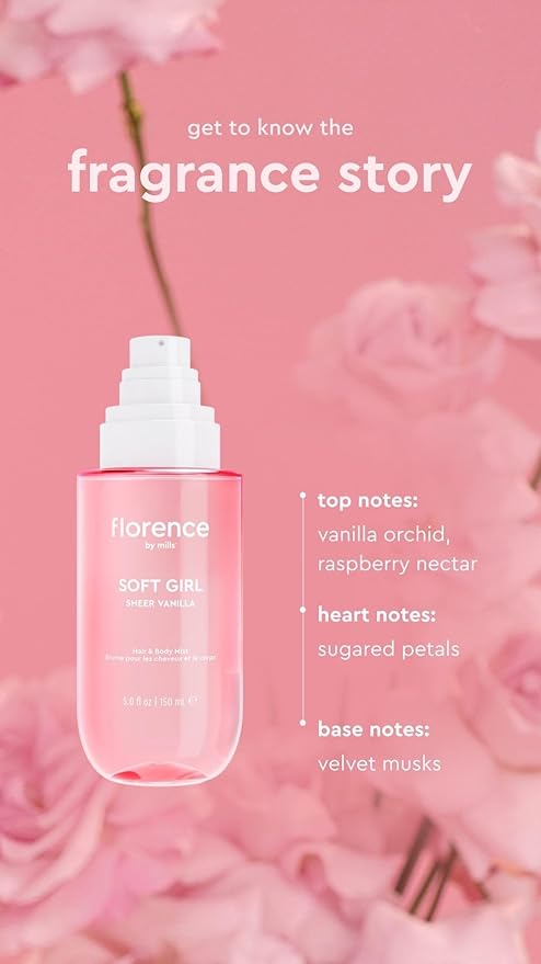 florence by mills Soft Girl Sheer Vanilla Hair & Body Mist