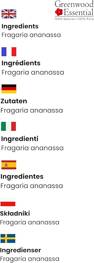 Greenwood Essential Pure Strawberry Seed Oil (Fragaria ananassa) 100% Natural Therapeutic Grade 300ml (10 oz)