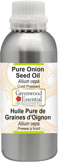 Greenwood Essential Pure Onion Seed Oil (Allium cepa) Cold Pressed 300ml (10 oz)