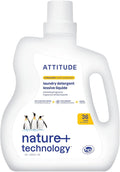 ATTITUDE Liquid Laundry Detergent, EWG Verified, HE Compatible, Plant-Based & Vegan, Natural Laundry Soap, Citrus Zest Scent, 60.8 Fl Oz