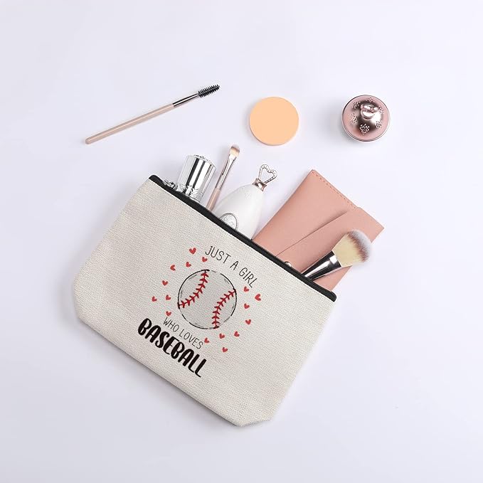 Baseball Bag Baseball Stuff Funny Gifts for Women Sports Lover Gift Makeup Bag Birthday Christmas Gifts for Her Female Sister Friends BFF Bestie
