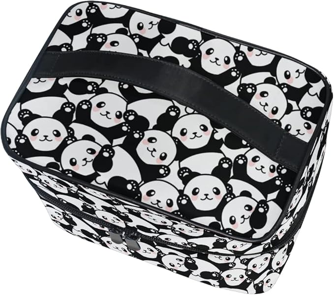 Makeup Bag, Animal Cute Little Panda Travel Makeup Organizer Bag Cosmetic Cases Toiletry Bags for Girl Women Ladies