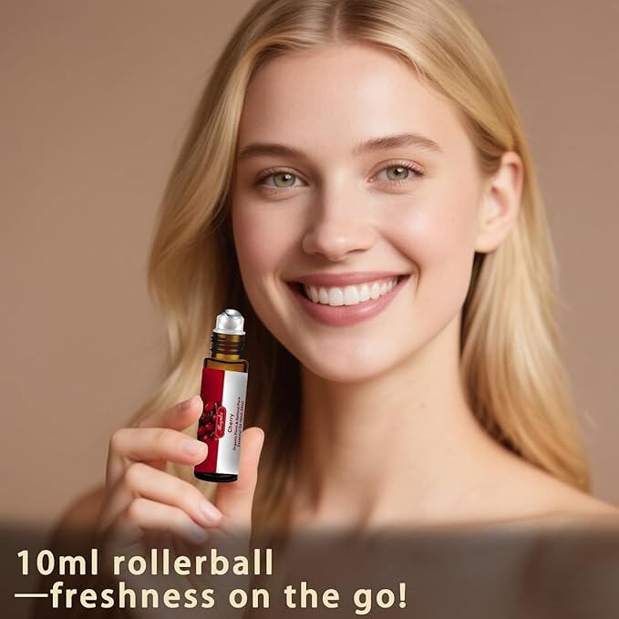 Cherry Essential Oil, Roll-on Cherry Oil Sets (4 Fl Oz + 0.33 Fl Oz) - 100% Natural, Diffuser, Massage, Yoga, DIY Soap and Candle Making - Home Fragrance, Fragrance Oils, Gifts, Spa Care