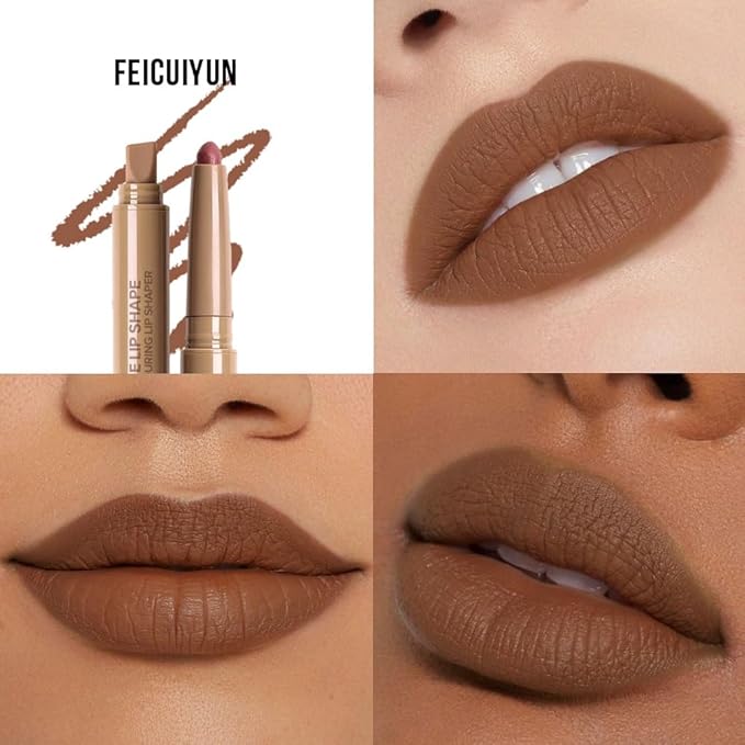 Matte Crayon Lip Liner Pencil, Espresso Martini Lip Liners Lipstick For Women, Plump Creamy Formula With Silicone Smudger for Define Contours & Sculpting Lip, Cruelty-Free, 0.75g/0.026oz