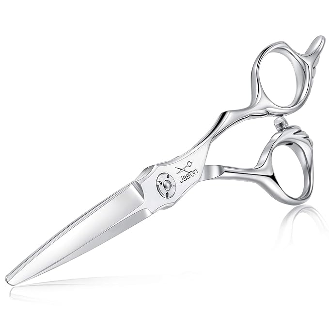 JASON 6" Hair Cutting Scissors with Ultimate Sharp Sword Blade, Professional Haircut Scissor Hair Trimming Shear for Barber, Hairdresser, Stylist, Women and Men, Japanese 440C Stainless Steel Gift