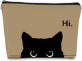 Cute Makeup Bag - Black Cat Kitty Cosmetic Pouch for Women, Cat Gifts