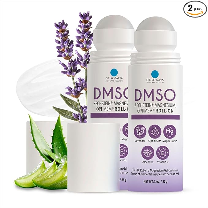 Dr. Robaina DMSO Lavender Roll-On | 99.9% Pure Pharmaceutical Grade with Arnica, Magnesium, Aloe Vera & Vitamin E | Made in The USA