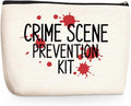 Crime Scene Makeup Bag, Large Capacity Travel Makeup Case Cosmetic Bags for Women, Portable Pouch Purse Travel Essentials Toiletries Accessories, Christmas Birthday Gifts for Women