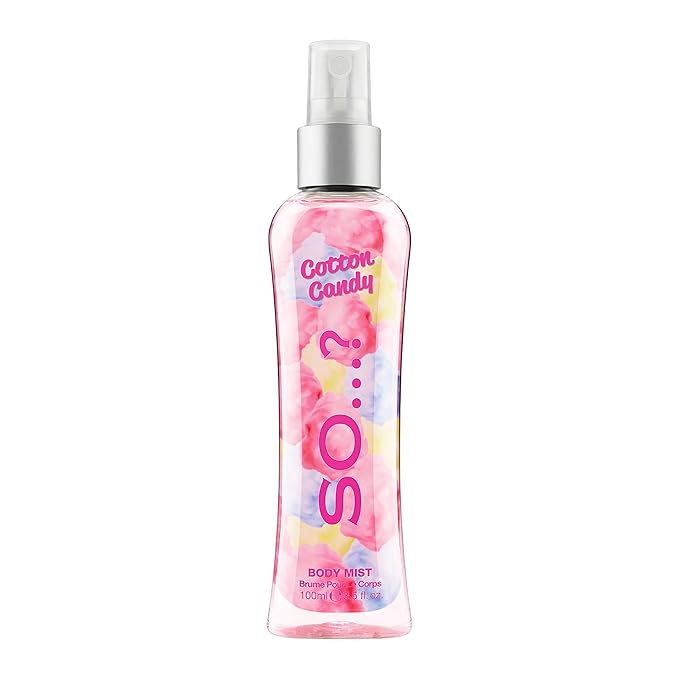 So...? Cotton Candy Body Mist Perfume for Women - Sweet Vanilla Perfume with Notes of Bergamot, Raspberry, Candy Floss - Gifts for Women - 3.5 oz