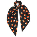 Halloween Hair Ties for Women Girls - Spooky Corn Scrunchies, Black Orange Tie, Ribbon Bows - Halloween Gifts and Accessories
