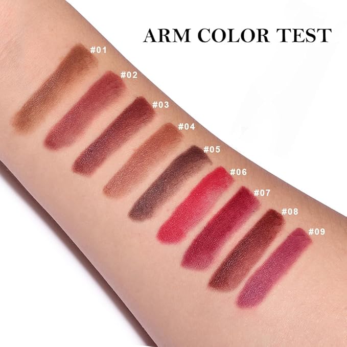 BINGBRUSH 2-in-1 Gradient Lip Liner & Lipstick Combo,2Pcs Matte Longwear Waterproof Lip Pencil with Cone Tip,Smudge Proof Crayon for Flawless Ombre Contour,Women's Long Lasting Makeup Set(02#&03)