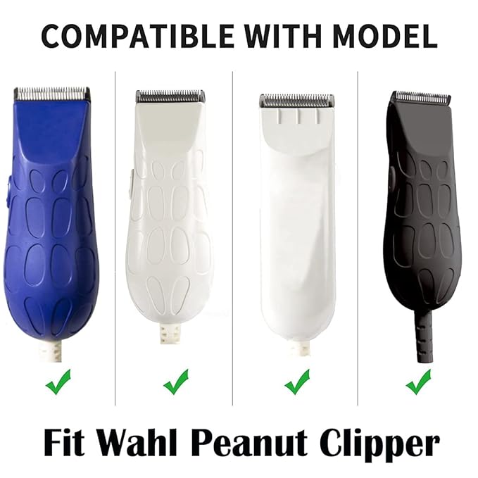 2 Pack Professional Peanut Clipper/Trimmer Snap On Replacement Blades #2068-300 - Compatible with Wahl Peanut Hair Clipper/Trimmer, Black