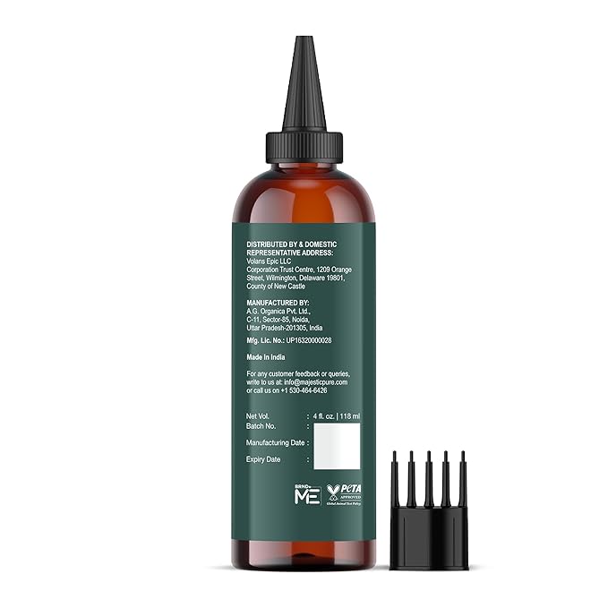 Majestic Pure 100% Pure Rosemary Oil for Hair Growth - Strengthening, Nourishing, Volumizing - Infused with Biotin Oil, Jojoba Oil & Castor Oil - Non GMO Verified - 4 Fl Oz - With Applicator