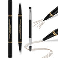 2-in-1 Waterproof Eyebrow Pencil with 4 Tip Microblading Brow Pen and Ultra-Precise Brow Pencil - Soft Brown 01