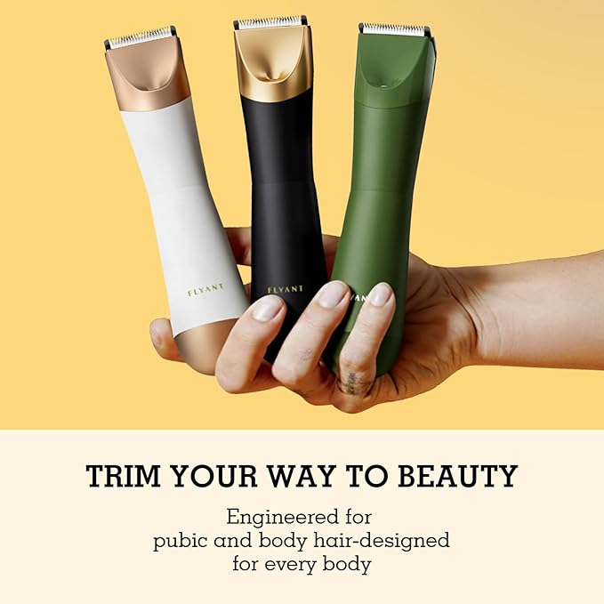Bikini Trimmer for Women, 2 in 1 Electric Shaver for Women, Bikini RazorWaterproof IPX7 with LED, Pubic Hair Trimmer for Leg Arm Underarm Bikini Area, Pull Bows Gift Box for Friends(Black Gold)