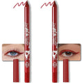 evpct 2Pcs Red Color Gel Glitter Eyeliner Pencils Set for Women Waterline Waterproof Smudge Proof lapiz de ojos delineador de ojos contra el agua Eye Liner Makeup