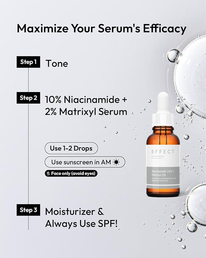 Niacinamide 10% + Matrixyl 3000 2% Serum - Strengthen & Repair Skin Barrier - For Sensitive & Oily Skin - 1 Fl Oz