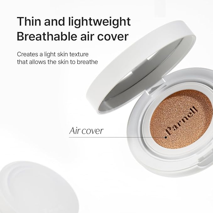 Parnell Cicamanu Serum Cushion - Moisturizing Foundation for Soothing, Coverage, Glass Skin and Lightweight for Sensitive and Dry Skin Pearl Skin (0.52 Fl Oz) (34W)