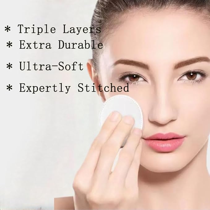 Organic Cotton Round (300 Count) Makeup Remover Cotton Pads, Hypoallergenic, Lint Free, 100% Cotton,for Makeup Removal, Nail Polish Removal and Facial Cleansing