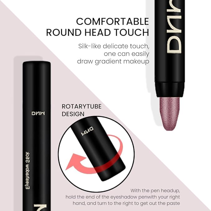 evpct 2Pcs Cream Eyeshadow Sticks Set for Eyes Waterproof, Orchid Shimmer Matte Eye shadow Stick Pencil Pen Bulk sombras en crema para ojos 26+26