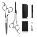 Hair Cutting Scissors Thinning Shears Kit, 6.5 inch Professional Haircut Scissors for Beard Trimming Shaping with Comb Case, Hairdressing Shears Set
