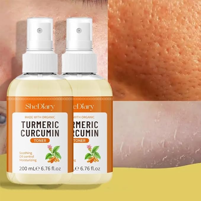 Turmeric Toner Spray Calming Hydrating Soothing Oil Control Moisturizing Face Mist (1)