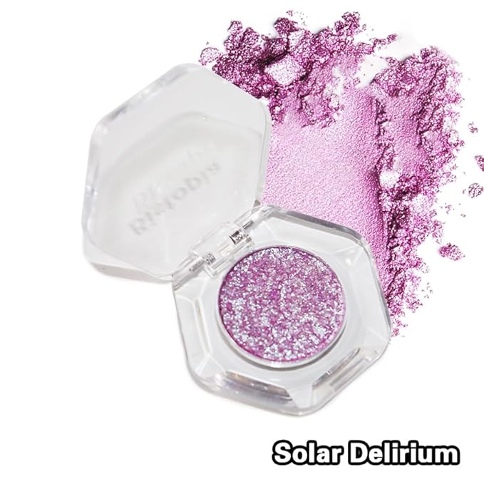Chameleon Eyeshadow Collection, 14 Shades, Glitter Pressed Powder, Iridescent Shimmer Colors. (Solar Delirium)