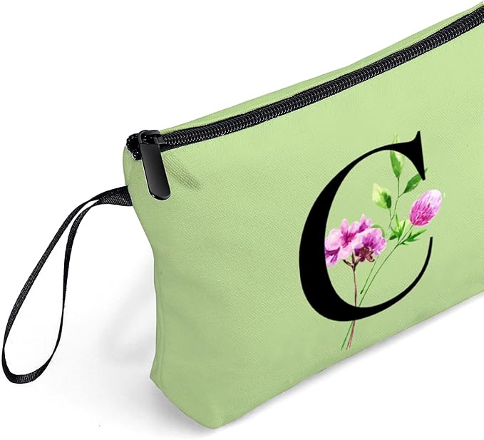Birthday Thank You Appreciation Monogrammed Gifts for Mom Aunt Teacher Sister Friend Coworkers Bride Bridesmaid Makeup Cosmetic Bag with Mirror Mothers Day Christmas Graduation C