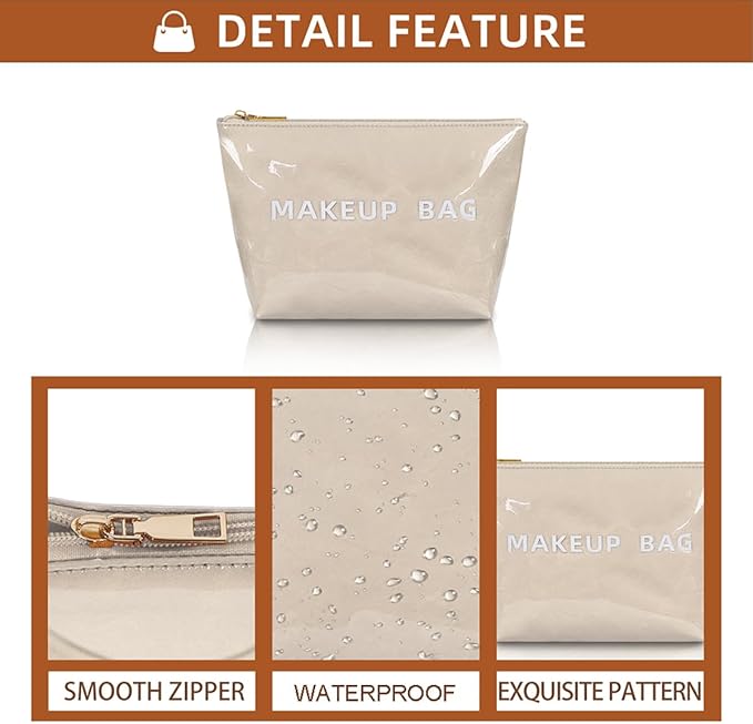 Makeup Bag for Women, Portable Waterproof Cute Cosmetic Bags, Skincare Makeup Case Pouch with Zipper for Daily Use, Travel