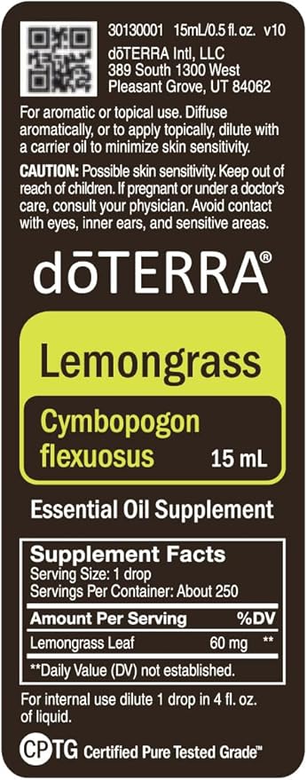 doTERRA - Lemongrass Essential Oil - 15 mL