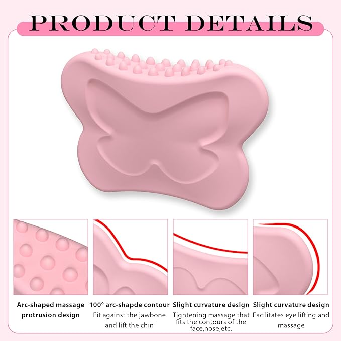 Silicone Facial Body Brush - Lymphatic Drainage Massager for Face, Neck Lifting, Gua Sha Beauty Tool to Shape & Radiant Skin (Blue)