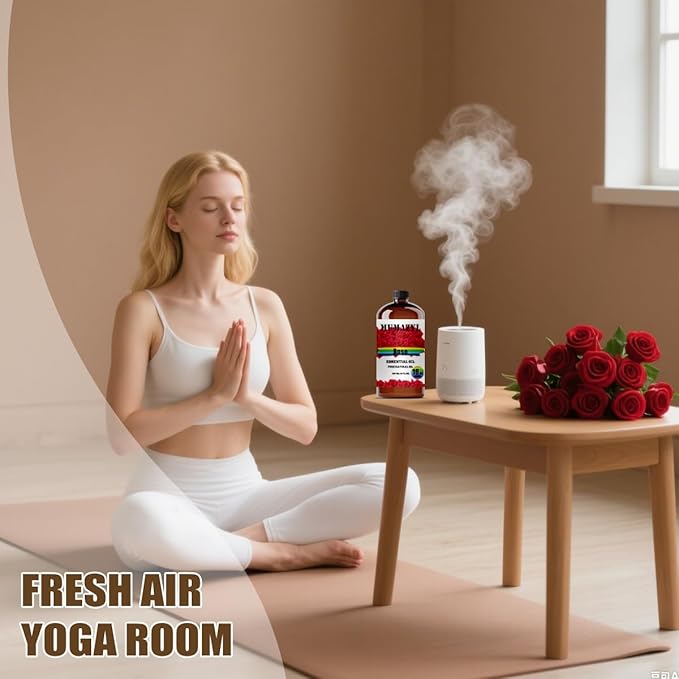 Rose Essential Oil, Rose Oil 16 Fl Oz 480ML for Diffuser Humidifier Yoga Cleaning DIY Candle Soap Making Essential Oils
