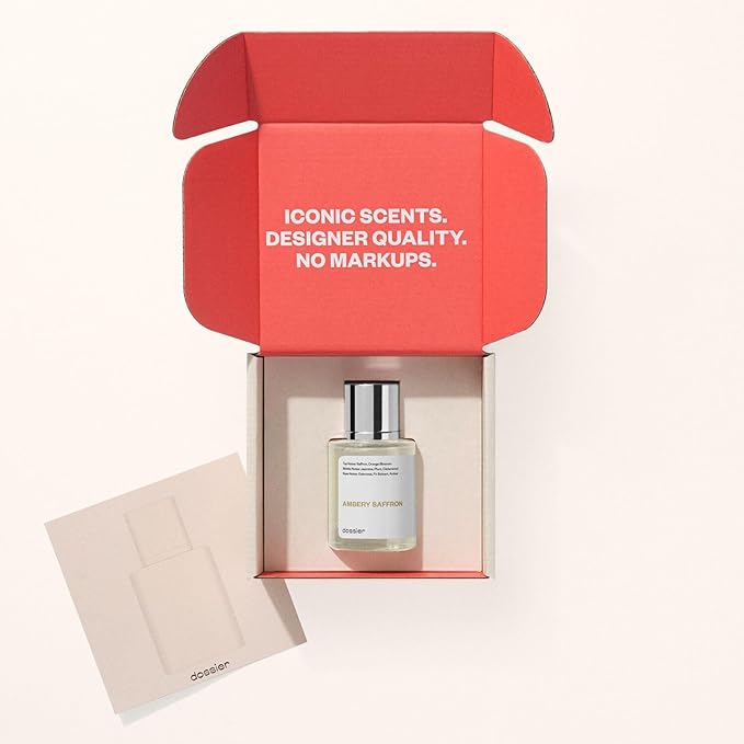 Dossier - Ambery Saffron 1.7 Fl Oz (50ml) - Eau de Parfum - Inspired by B.accarat R.ouge 540 - Vegan, Unisex Perfume Spray