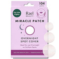 Rael Pimple Patches - Miracle Overnight Spot Cover, Thicker & Extra Adhesion, Hydrocolloid Acne Pimple Patch for Face, Zits & Blemishes, Korean Skin Care, 3 Sizes (104 Count)