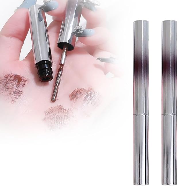 Iron Wand Mascara,Waterproof Metal Wand Mascara Tubing, 3D Curling Metal Wands Mascaras Black Washable, Long-lasting 3D Curling Eyelash, Smudge Proof & No Flaking (Black-2 * 2)