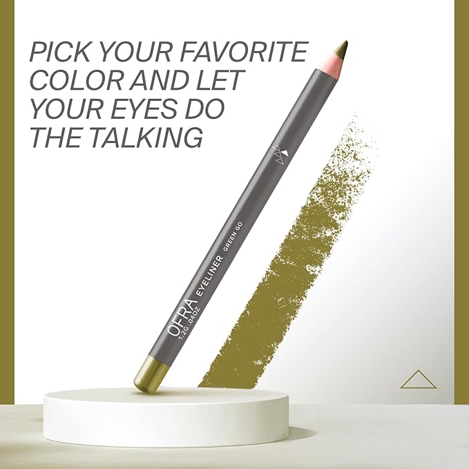Ofra Eyeliner Pencil - Green Go | Precision Green for Bold, Long-Lasting Looks | Waterproof and Smudge-Proof Formula | Easy Glide Application for Intense Definition and All-Day Wear