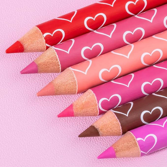 6Pcs Dual-Ended Dual-Colored Matte Lipstick Crayon Lip Liner pencil Set，Creamy & Hydrating Matte Lip Pencil, Smudge-Proof, Long-Wear Waterproof Lipstick to Create Perfect Lip Makeup (6pcs) Set #01