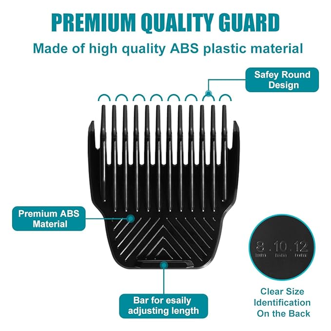 3 Professional Trimmer Guards for Manscaped The Lawn Mower 5.0 Ultra - 7 Cutting Lengths from 1/18"-1/2" Fit for Manscaped Lawn Mower 5.0 Trimmer Replacement Guards