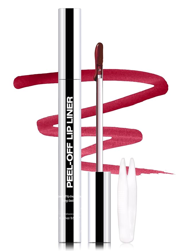 Erinde Matte Finish Peel Off Lip Stain, Long Lasting Tattoo Lip Liner, Waterproof Transfer Proof, Non-Stick Cup Nude Lip Stain Lipliner, 06