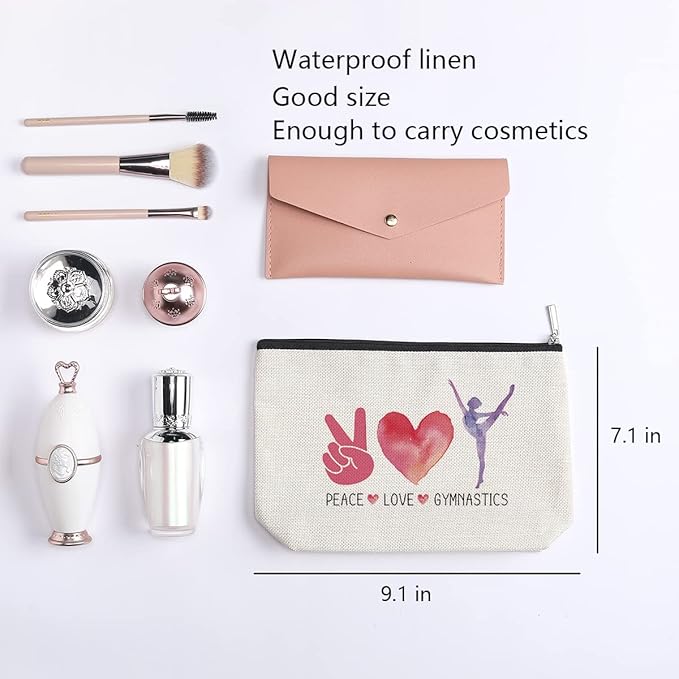 Gymnastics Stuff Gymnastic Makeup Bag Inspirational Gymnastics Lover Gifts Gymnastic Coach Gift Birthday Gifts for Her Female Gymnastics Athletics Coach Friend Sister