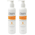 Cleure Body Lotion for Sensitive Skin - Daily Moisturizer with Shea Butter & Vitamin E - Fragrance Free, Gluten Free, Paraben Free (8 oz, Pack of 2)