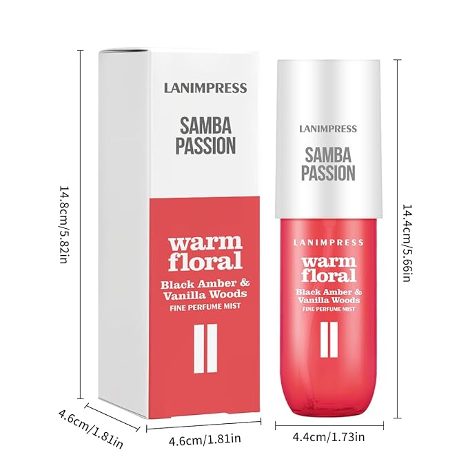 Perfume - No.2，Body Spray For Women（Eau De Perfum） Hair & Body Fragrance Mist，Flower Fruit Gourmet Tune（Plum + Vanilla + Jasmine + Woody Tone） Perfumes For Women（3 fl oz）