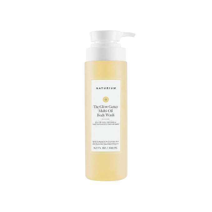 Naturium The Glow Getter Multi-Oil Hydrating Body Wash, Gentle Cleanser, 16.9 oz
