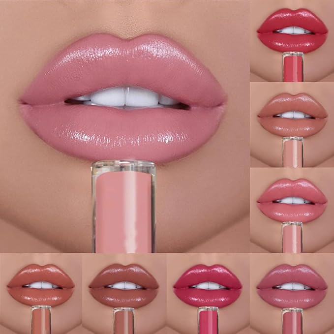 12 Colors Lips Staining Lip Oil, 2025 Upgrade Cream Texture Lipstick Long-Lasting Moisturizing Lip Oil, Waterproof Lipstick Creamy Lip Gloss Non-stick to Cup (#01, One Size)