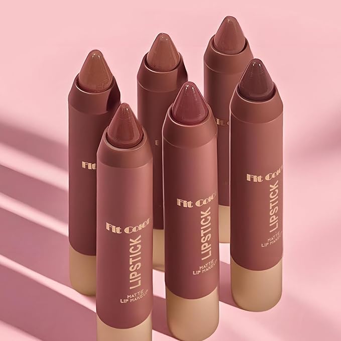 Noerrors 3Pcs Dusty Antique Rose Lip Liner and Lipstick Set Kit for Women Nude Brown Mauve Matte Fall Lipstick Shades Set Lip Stain Long Lasting Lipstick 24 hour Waterproof and Lip Liners Pencil Set