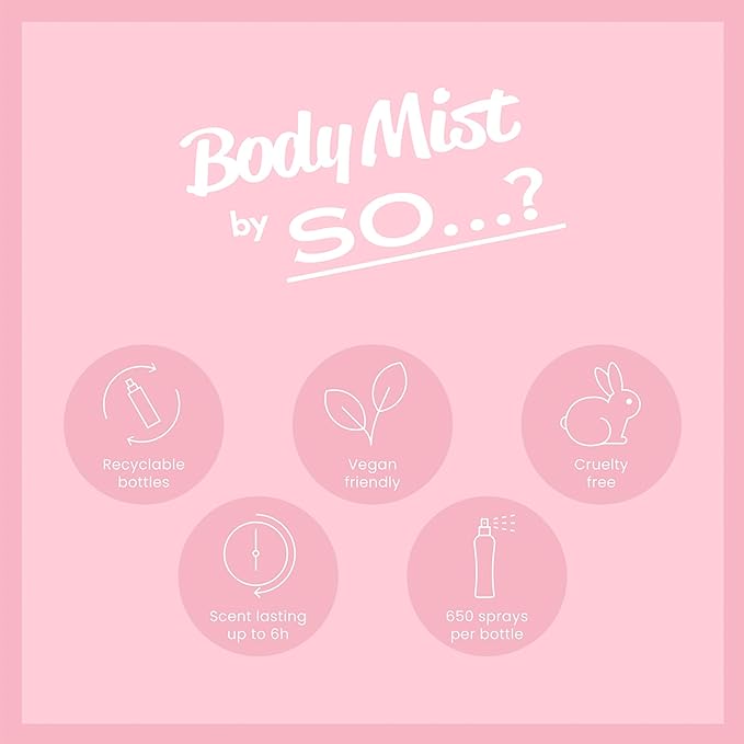 So…? Pink Grapefruit Body Mist Citrus, Fruity Body Spray for Women - Perfume for Women - Perfect Gifts - 3.5 oz