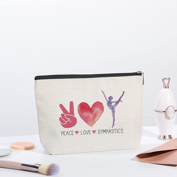 Gymnastics Stuff Gymnastic Makeup Bag Inspirational Gymnastics Lover Gifts Gymnastic Coach Gift Birthday Gifts for Her Female Gymnastics Athletics Coach Friend Sister