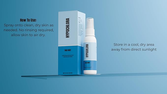 Hypochlorous Acid Face Mist – Gentle Facial Spray for Hydration & Soothing, Alcohol-Free Daily Skincare Refreshing Mist, Sensitive Skin Safe, 4 fl oz